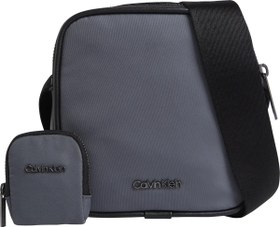 Resim Calvin Klein CK EST. NYLON CUBE R Erkek Gri Omuz Çanta 