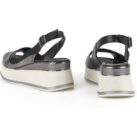 Resim Ziya, Kadın Hakiki Deri Dolgu Topuk Sandalet 151992z50020 Siyah 151992z50020 000 Siyah 