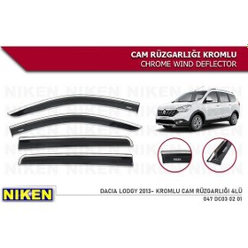 Resim Dacia Lodgy Cam Rüzgarlığı Kromlu 4 Lü Niken Marka 