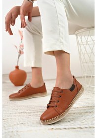 Resim Nesil Shoes Syg P38 Taba Hakiki Deri Kadın Ayakkabı-taba Taba 