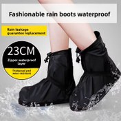 Resim 1 adet Kalınlaştırılmış Su Geçirmez Kaymaz Yağmur Geçirmez Dayanıklı Açık Bisiklet Ayakkabısı Kılıfı Yetişkinler İçin 