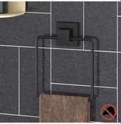 Resim Teknotel Easyfıx Yapıskanlı Kare Havluluk Mat Siyah Ef234 Siyah 