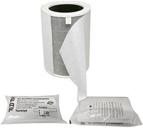 Resim Faf Fresh Air Filter 10 Adet Xiaomi Purifier 2H İle Uyumlu Filtre Üstüne Uyumlu Gümüş İyonlu Elektrostatik Toz Tutucu Ön Filtre 