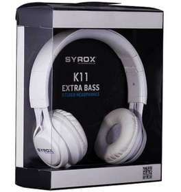 Resim Syrox Mikrofonlu Stereo Kulaklık K11 Beyaz (KABLOLU) 