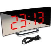 Resim Hanyang TYPE12 Dijital Alarmlı Saat Saat Masaüstü Izle Çocuklar Için Yatak Odası Ev Dekor Sıcaklık Erteleme Fonksiyonu Masa Masa Saati LED Saat Elektronik (Yurt Dışından) 