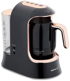 Resim Korkmaz - A862-04 Kahvekolik Deluxe Aqua Kahve Makinesi Siyah/RoseGold 