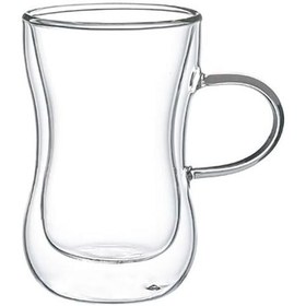 Resim Leggno Vetro Çift Cidarlı Çay Bardağı 2'li 150 ml LE-VTR7700DTGH15 