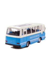 Resim Oyuncak Işıklı Sesli 1/36 Çek Bırak Mavi Halk Otobüsü 