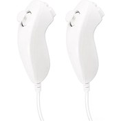 Resim Reedark Nintendo Wii/wii U İçin Kablolu 2'li Nunchuk Kumanda, Hızlandırıcı İle Sağ-sol El Uyumu, Doğal Hareket Kontrolü Oyun Kolu 