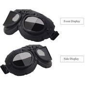 Resim Yunboo Retro Motosiklet Gözlüğü - Toz Geçirmez, Konforlu Ve Nefes Alabilir Bisiklet & Scooter Gözlüğü 