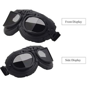 Resim Yunboo Retro Motosiklet Gözlüğü - Toz Geçirmez, Konforlu Ve Nefes Alabilir Bisiklet & Scooter Gözlüğü 