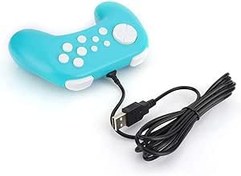 Resim TNS-19075 Kablolu Gamepad Denetleyici Konsolu, Anahtar için Motorlu El Kavrama, Kablolu PC Denetleyici Oyun Gamepad Joystick(Blue Green) 