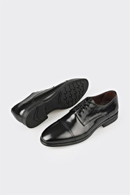 Resim Elle Shoes Siyah Deri Erkek Klasik Ayakkabı 