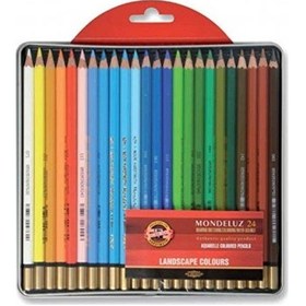 Resim Koh-i Noor Mondeluz Aquarell Boya Kalemi 24 Renk Manzara Tonları 