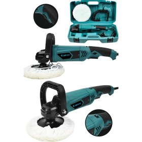 Resim Jetvolt Devir Ayarlı Polisaj Makinesi 6 Kademeli Pasta Cila Kiti 1300 Watt 180 mm - Mavi 