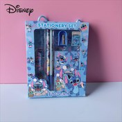 Resim Disney Stitch Temalı Okul Malzemeleri Seti, Cetvel, Kalem, Defter ve Daha Fazlası İçeren Yaratıcı Çizim Ofis Eşyaları Hediye Kutusu, Mükemmel Tatil Hediyesi. Parti Çantası 