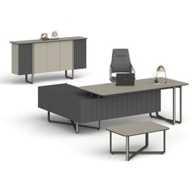 Resim Pierro Ofis Grand Makam Takımı - Füme - Kum Beji 