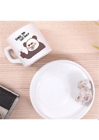 Resim Thank You Panda Tasarımlı Türk Kahvesi Fincanı Sevimli Mesajlı Kahve Fincanı Beyaz 