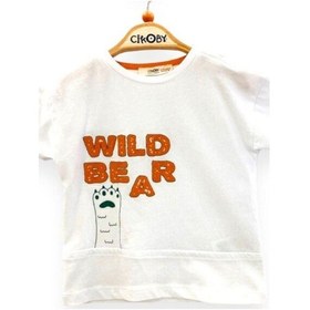 Resim Çikoby Erkek Bebek Pamuklu Kısa Kollu Tshirt-13806-beyaz Beyaz 
