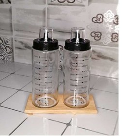 Resim Ahşap Yağdanlık Altlığı -2 Bölmeli Yağlık Sosluk Standı - Elm-01-768311 