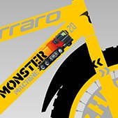 Resim Carraro Monster - 20 Jant Alüminyum Çocuk Bisikleti - Sarı Gri 