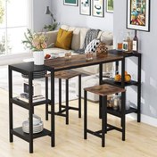 Resim Tasarım 160x90x44 CM 3 Parça Bar ve Masa Takımı Zizuva