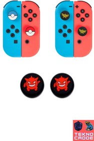 Resim beboncool Nintendo Switch/Switch OLED/Switch Lite Analog Koruyucu Silikon Pad 