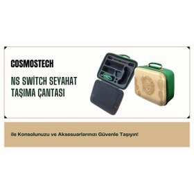 Resim cosmostech Ns Switch V1 ,v2 ,oled Konsolları Için Aksesuar , Büyük Boy Seyahat Taşıma Çantası 
