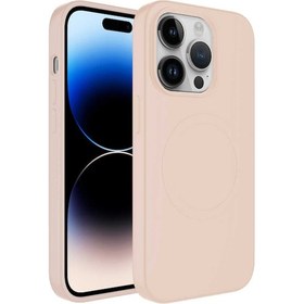 Resim İphone 13 Pro Max Uyumlu Magsafe Wireless Şarj Özellikli Pastel Renk Silikon Zore Plas Kılıf-p Pembe Açık 