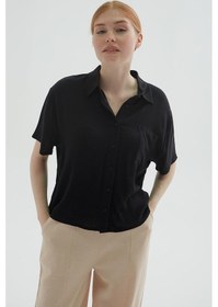 Resim Fashion Friends Bayan Gömlek 25y0515k1 Siyah Siyah 