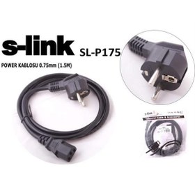 Resim S-link SL-P175 1.5mt 0.75mm Power Elektrik Kablosu 