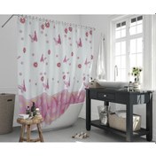 Resim Zethome Jackline Banyo Duş Perdesi 6020 Tek Kanat 1X120X200 Pembe 