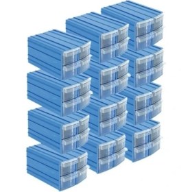 Resim 12'li Set Plastik Oval 4 Çekmeceli Saklama Kutusu, Şık ve Kullanışlı Organizasyon Ürünleri 