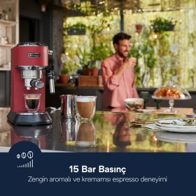 Resim DeLonghi Dedica Manuel Espresso Makinesi EC 685.R 