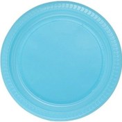 Resim Plastik Tabak 25 Adet Mavi Kullan At Tabak 22 Cm Doğum Günü Partisi Tabağı 