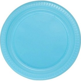 Resim Plastik Tabak 25 Adet Mavi Kullan At Tabak 22 Cm Doğum Günü Partisi Tabağı 