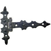 Resim Antika Tarz Dekoratif Pirinç Yıldız Kuyruklu Menteşe - 85x110 Mm, Oksit Seçili 