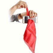 Resim 1 adet Kırmızı/Şeffaf Polyester Sihirli Eşarp Telefon Arkası - Sihirbazlar İçin Yenilik Oyuncak 