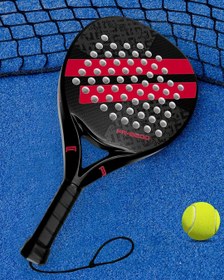 Resim Karbon Fiber Padel Raketi Kırmızı 