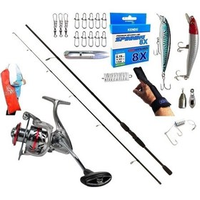 Resim Oslo Prime 4000 240cm 20-40gr Remixon Double Black Rapala Maket Balık Spin Olta Takımı Seti 