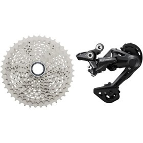 Resim shimano Deore Cs-m4100 10s 11-42t Kaset + Deore Rd-m4120-sgs Arka Aktarıcı Seti 