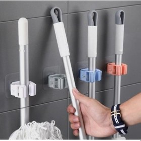 Resim Büro Ev Ofis Yazlık Hijyeni İçin 4adet Duvara Yapışkanlı Mop Tutucu Seti Diğer 