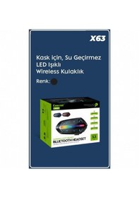 Resim Motosiklet Kask İntercom 1 Hat X63 Kablosuz 