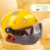 Resim Supermarket1 Çocuk Kask Akü Araba Güneş Koruyucu Yarım Kask 2-8 Yaşında Pembe, Beyaz, Mavi, Sarı Renkli Evrensel Kask Sarı 