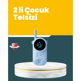 Resim Argesco Mühendislik LCD Ekranlı Çocuk Telsizi - Iki Yönlü Ses, 1-3 Km Çekim Mesafesi 