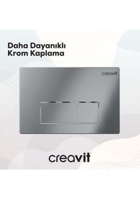 Resim Creavit Arc Parlak Krom Kaplama Kumanda Paneli GP8004.00 Krom 