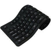 Resim Carrier 108 Tuş Usb Silikon Esnek Katlanabilir Klavye Siyah 