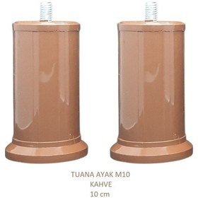Resim Tuana Ayak 10cm M10 Cıvatalı Kahve 2 Adet Kahve 