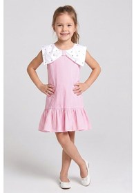 Resim Dmb Boys & Girls Kız Çocuk Yakası Taşlı Elbise Pembe 4-9 Yaş-2715 
