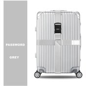 Resim Queenshow Anti-hırsızlık Bagaj Kemeri - Çapraz Askılı, Şifre Ayarlanabilir Bavul Kemerleri Black 